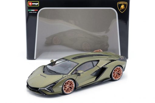 LAMBORGHINI SIAN FKP37 HYBRID 2020 MET.MATT GREEN 1 18