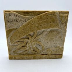 Sculpted resin commemorating The Great Champions Gilles Villeneuve