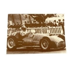 Postcard celebrating Ferrari's first victory in Formula 1 Silverstone July 14, 1951
