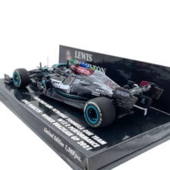 Alternative view of F1 Model Minichamps 1/43 Mercedes AMG F1 Team W12 E-Performance Winner Brazilian GP 2021 #44 L. Hamilton
