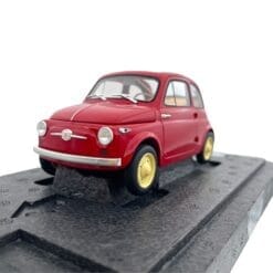 Model Car Kyosho 1/18 Fiat 500 D Cabriolet Open 1960 Red