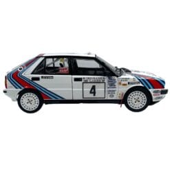Alternative view of Model Car Kyosho 1/18 Lancia Delta HF 4WD 1987 Winner 1000 Lakes #4 Alen-Kivimaki