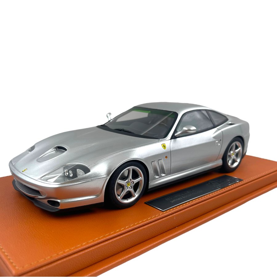 Model Car Top Marques 1/18 Ferrari 550 Maranello Silver 1996