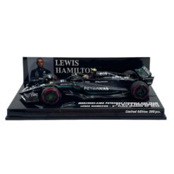 Alternative view of F1 model Minichamps 1/43 Mercedes W14 F1 2nd Spanish Gp L.Hamilton #44