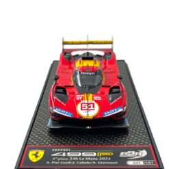 Alternative view of BBR Models 1/43 Ferrari 499P Pier Guidi-Calado-Giovinazzi #51 3rd Le Mans 2024 Limited Edition Car Model