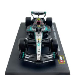 Alternative view of Bburago Signature 1/43 Mercedes AMG Petronas W15 #44 L. Hamilton F1 model.