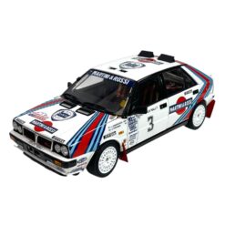 Kyosho Model Car 1/18 Lancia Delta HF Integrale Martini-Rossi Racing #3 Olympus Rally 1987