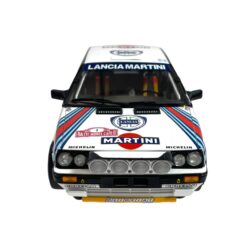 Alternative view of Model Car Kyosho 1/18 Lancia Delta HF Integrale Martini Racing #3 Monte Carlo 1988