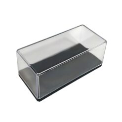 Display case x 1/64 models with plexiglass case + black base 11.7x6x5cm