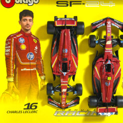 Alternative view of Bburago 1/43 F1 Model Set 2x Ferrari SF-24 Charles Leclerc #16-Carlos Sainz #55