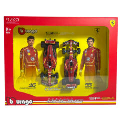 Bburago 1/43 F1 Model Set 2x Ferrari SF-24 Charles Leclerc #16-Carlos Sainz #55