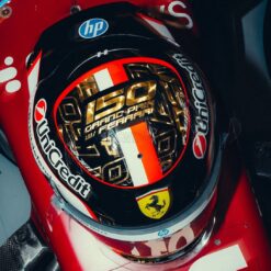 Mini Helmet F1 Looksmart 1/5 Ferrari Abu Dhabi Gp 2025 C.Leclerc #2025