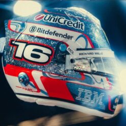 Mini Helmet Looksmart 1/5 Scuderia Ferrari Charles Leclerc #16 Singapore GP 2025