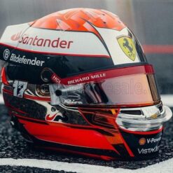 Mini Helmet Looksmart 1/5 Scuderia Ferrari Charles Leclerc #16 4th Japan GP 2024