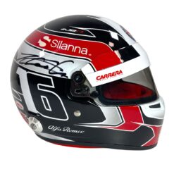 Mini Helmet Bell Racing 1/2 Alfa Romeo Charles Leclerc #16 2018 signed