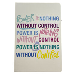 Notebook Pirelli White Payoff "Power Is Nothing Without Control"