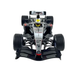 Alternative view of F1 model Minichamps 1/18 McLaren Mercedes MP4/19 Lewis Hamilton Autosport Young Drive Test Silverstone 2004 Limited Edition